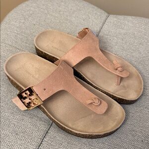 Tory Burch Mellow thong sandal with a cork footbed and suede upper